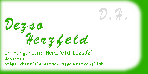 dezso herzfeld business card